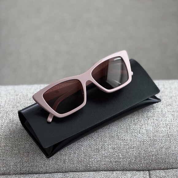 Saint Laurent Women Sunglasses Nude Pink Brown Cat Eye SL 276 MICA 058 BRAND NEW - Picture 16 of 17